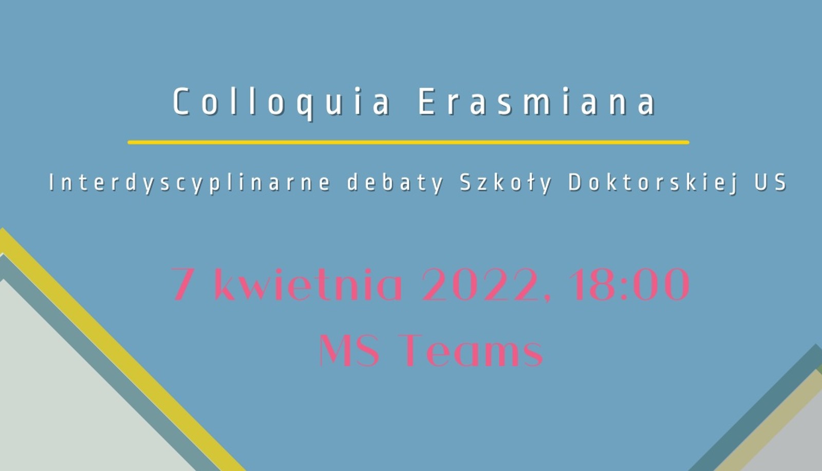 VI Debata z cyklu „Colloquia Erasmiana”