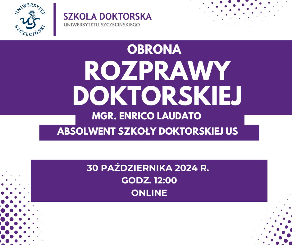 Obrona rozprawy doktorskiej mgr. Enrico Laudato