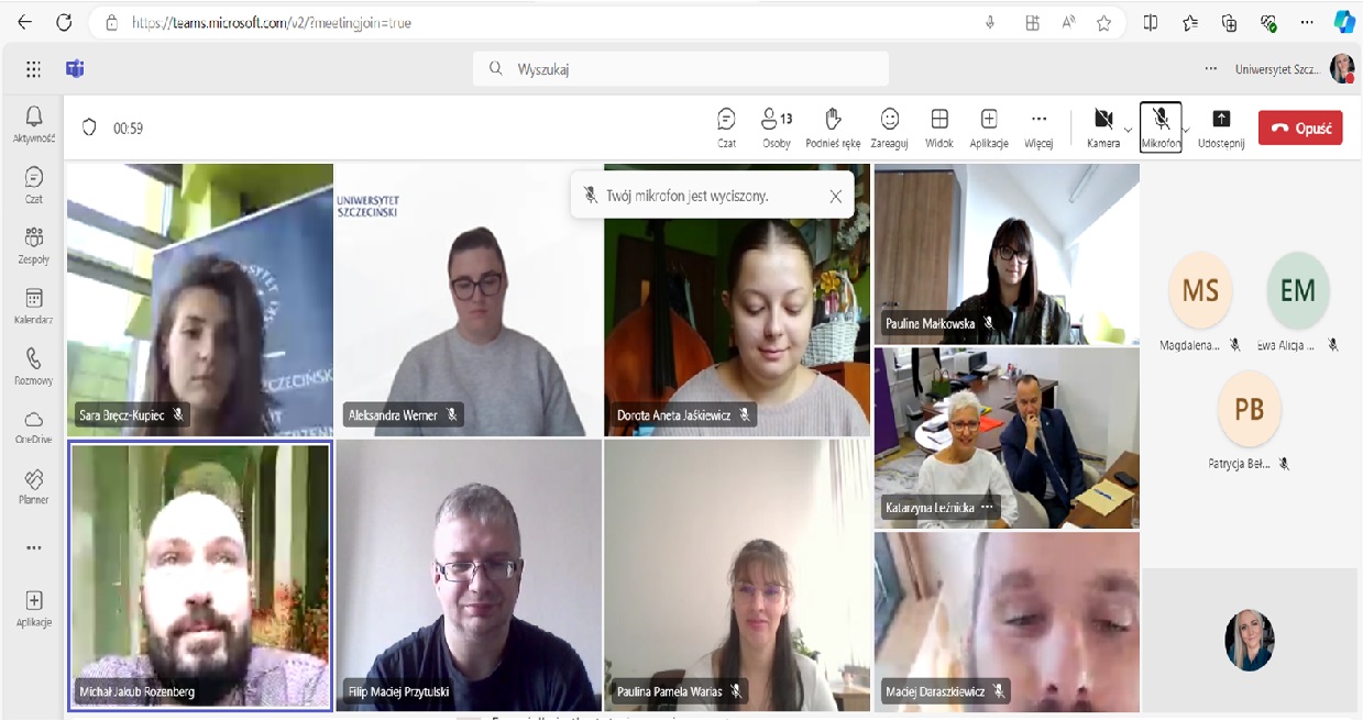 Spotkanie władz Szkoły Doktorskiej US z przedstawicielami Samorządu Doktorantów oraz z członkami Interdyscyplinarnego Koła Szkoły Doktorskiej