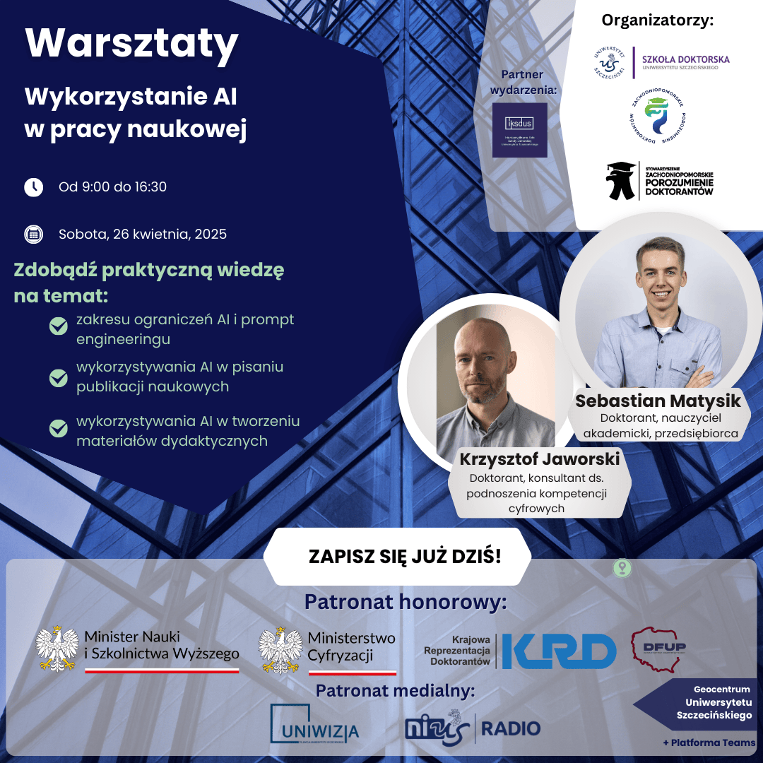 Warsztaty pt. „Wykorzystanie AI w pracy naukowej”