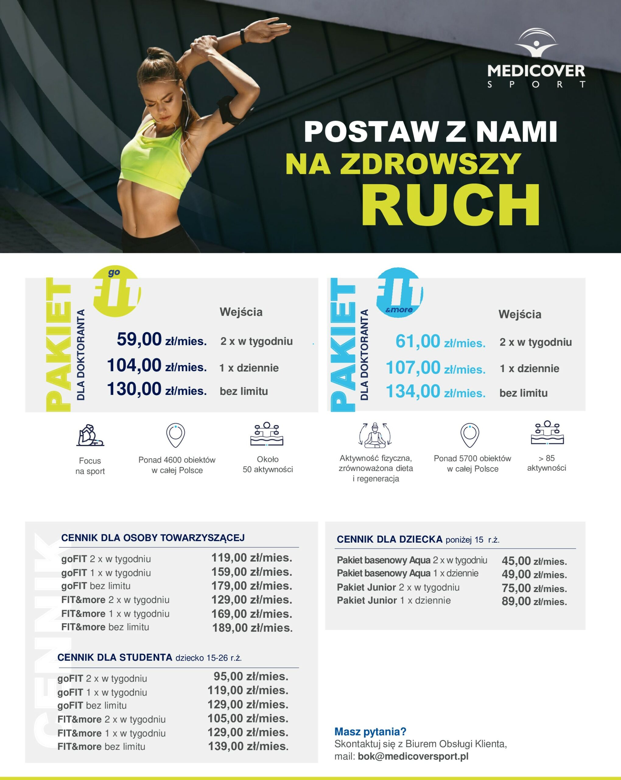 Pakiet sportowy Medicover dla Doktoranta!