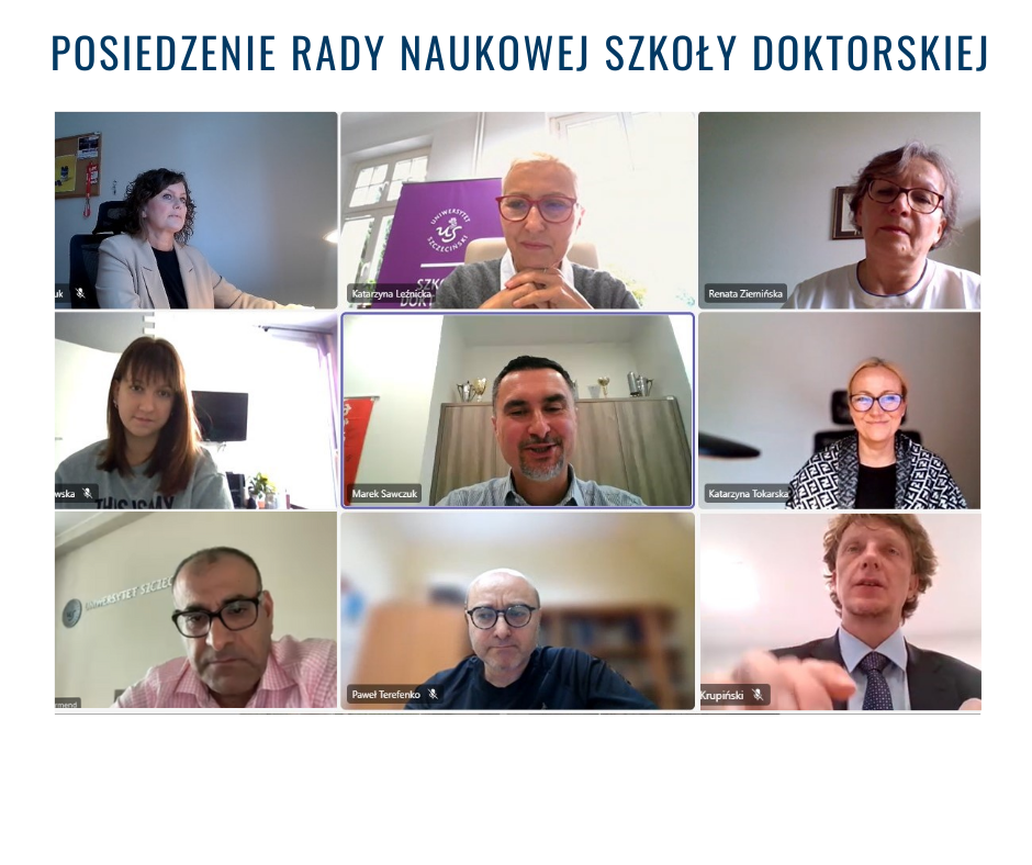 Posiedzenie Rady Naukowej Szkoły Doktorskiej