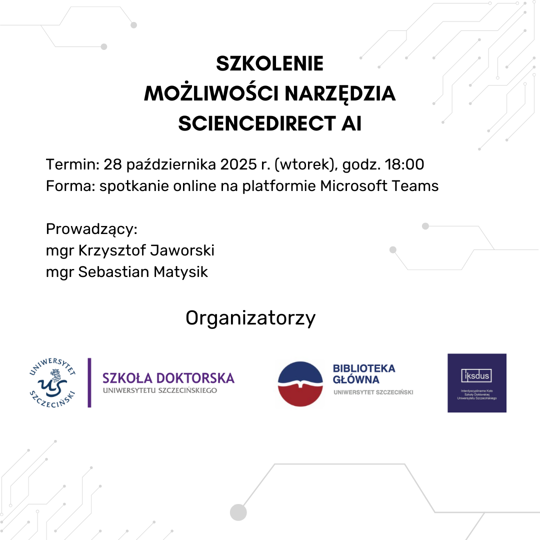 Szkolenie: Możliwości narzędzia ScienceDirect AI