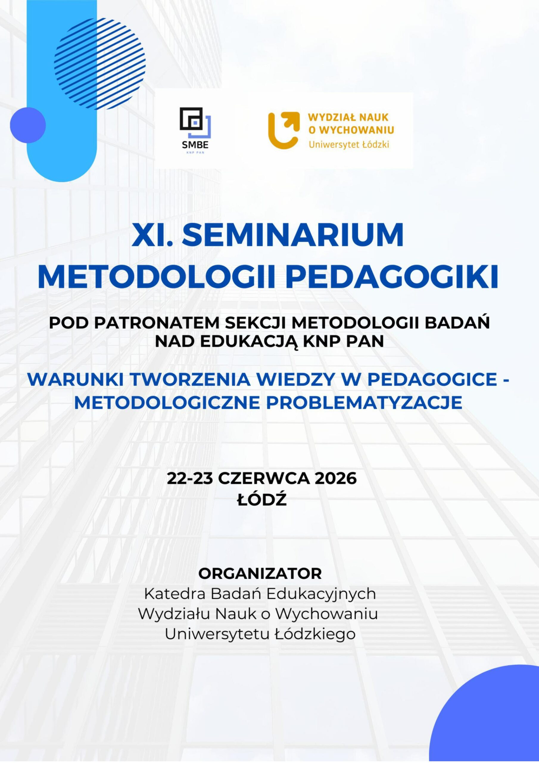 XI. Seminarium Metodologii Pedagogiki