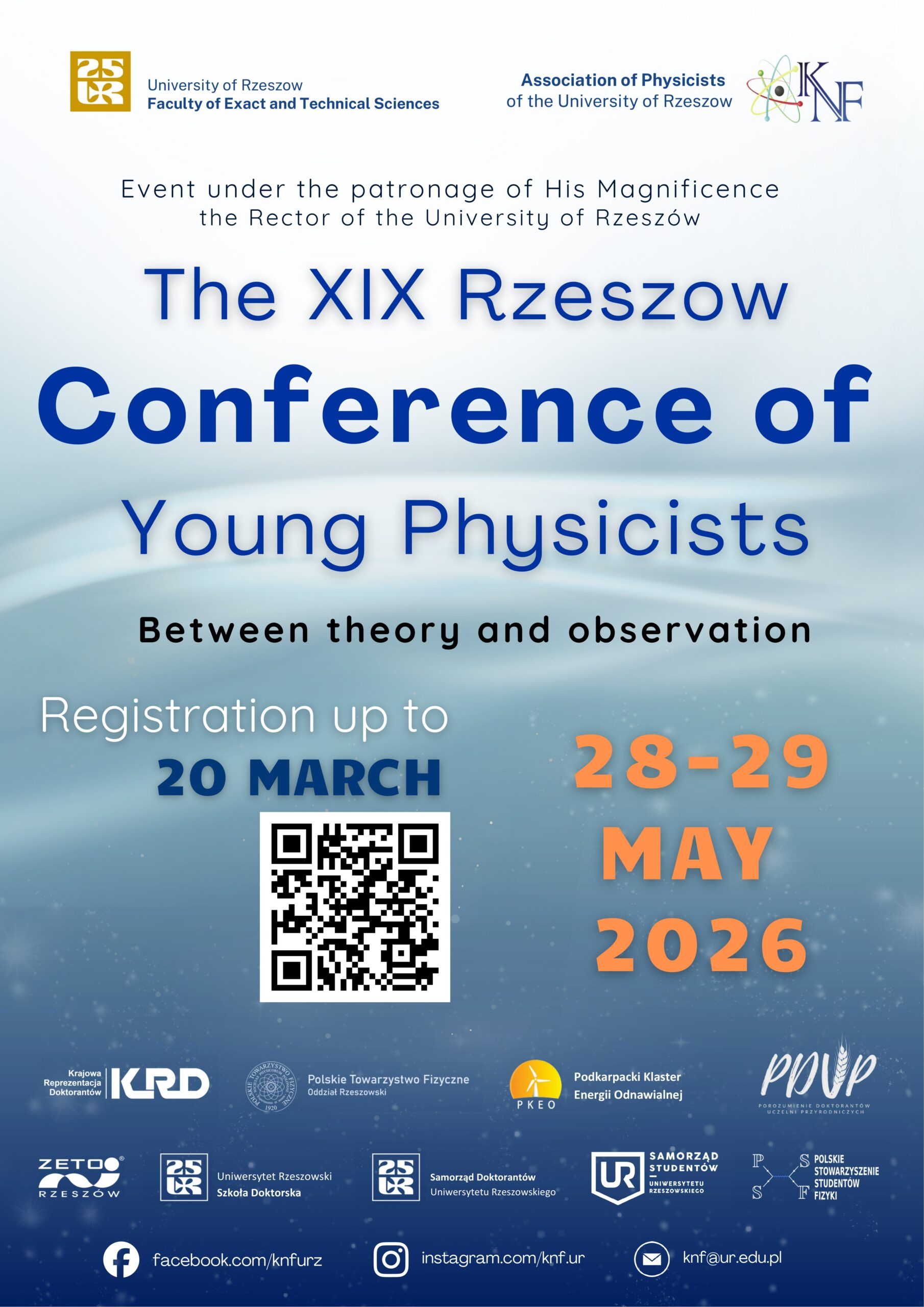 19th Rzeszów Conference of Young Physicists