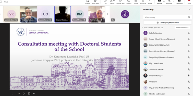 Consultation meeting with Directors of Doctoral School
