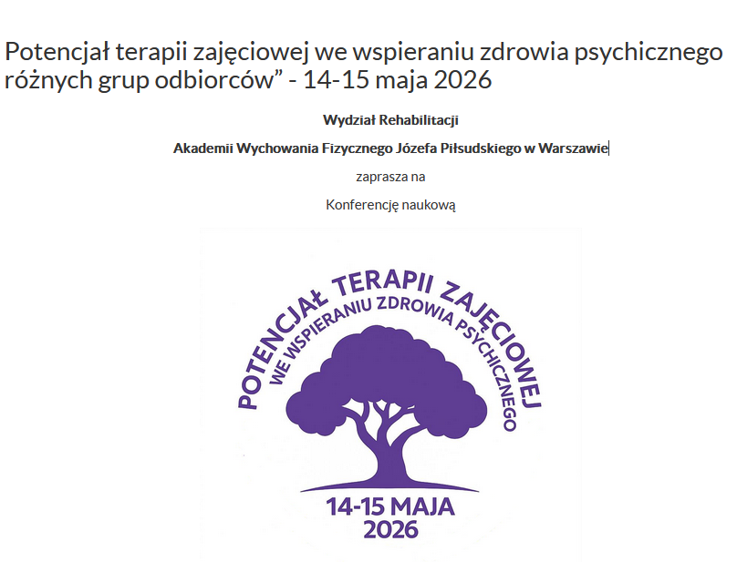 Potencjał terapii zajęciowej we wspieraniu zdrowia psychicznego różnych grup odbiorców