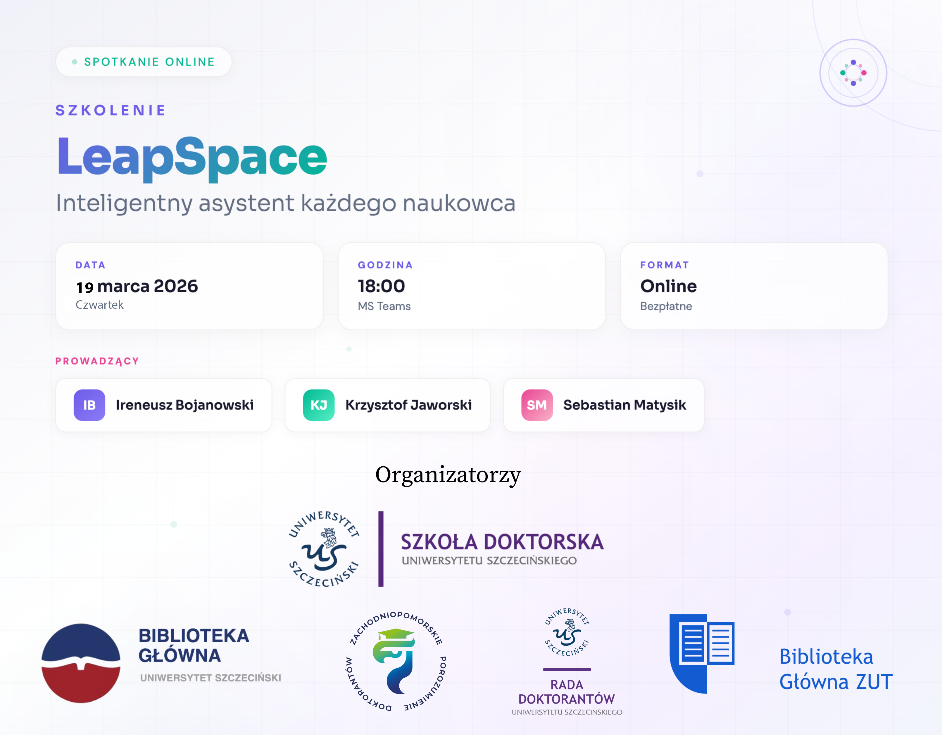 Szkolenie: LeapSpace – inteligentny asystent każdego naukowca