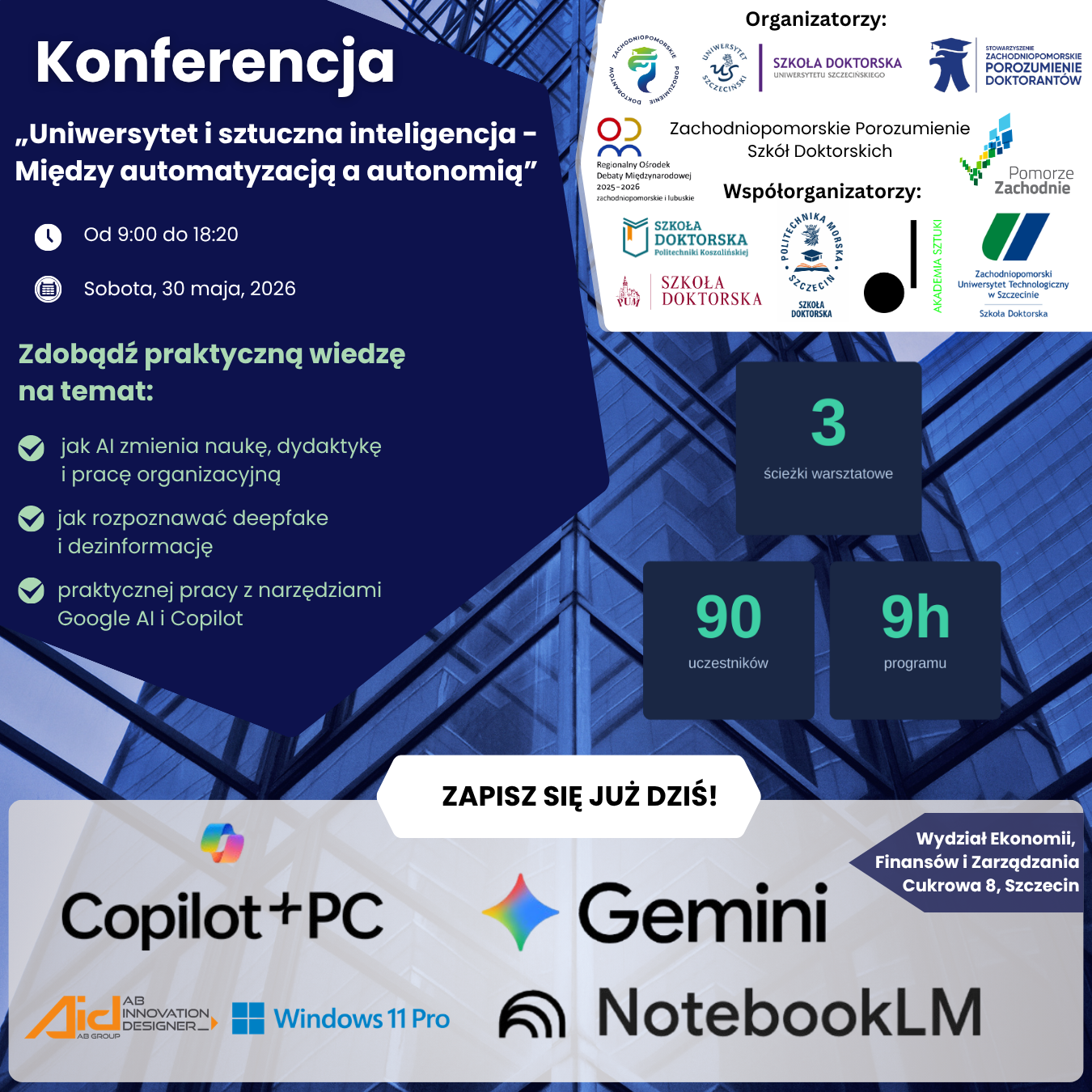 Konferencja „Uniwersytet i sztuczna inteligencja – Między automatyzacją a autonomią”