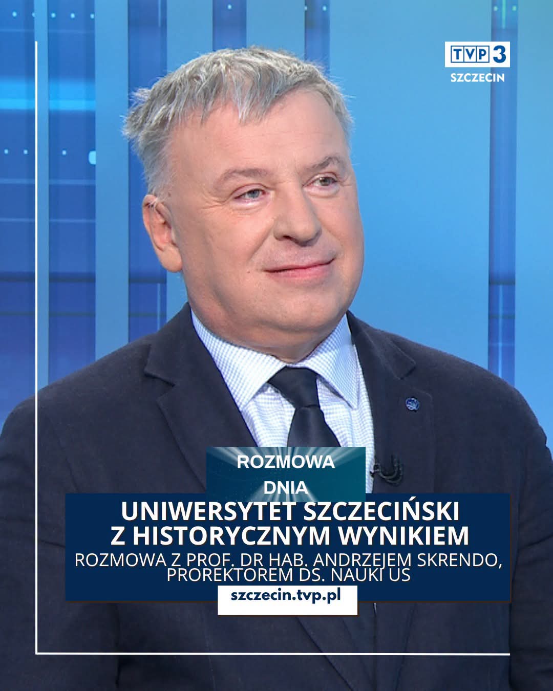 Rektor prof. dr hab. Andrzej Skrendo z podsumowaniem w Kronice TVP3