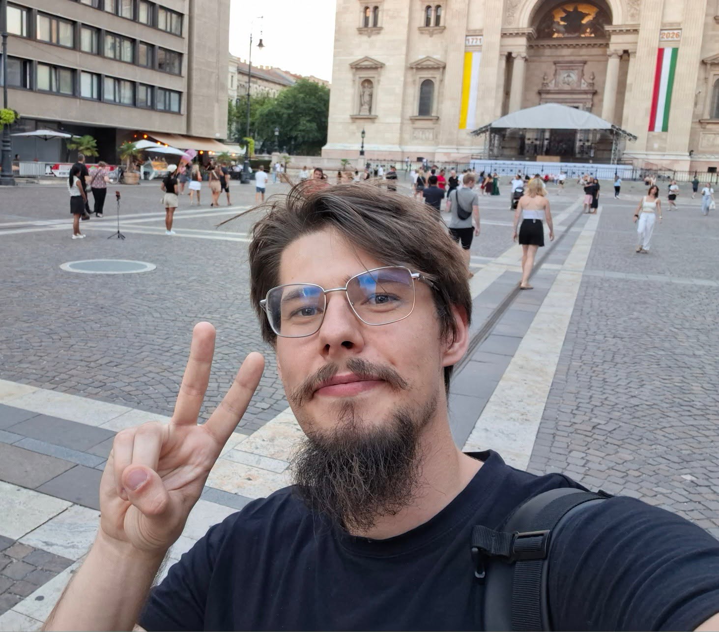 Doktorant Szkoły Doktorskiej podczas szkoły letniej w Budapeszcie