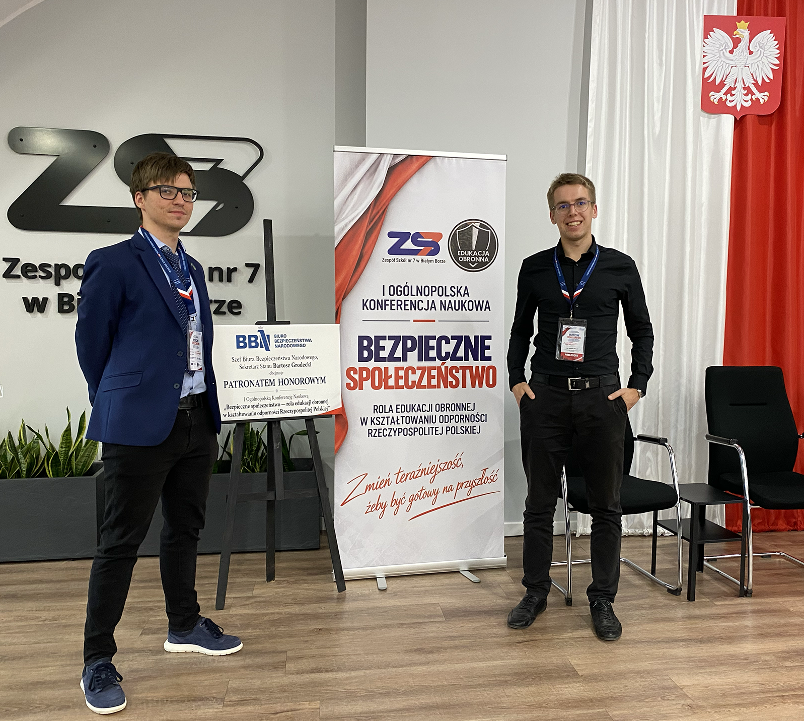 Doktorant podczas Ogólnopolskiej Konferencji Naukowej „Bezpieczne społeczeństwo”