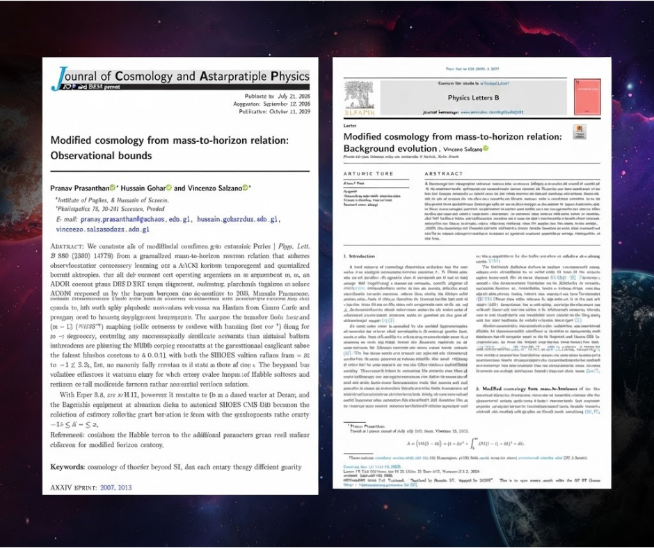 Two published research publications in Cosmology